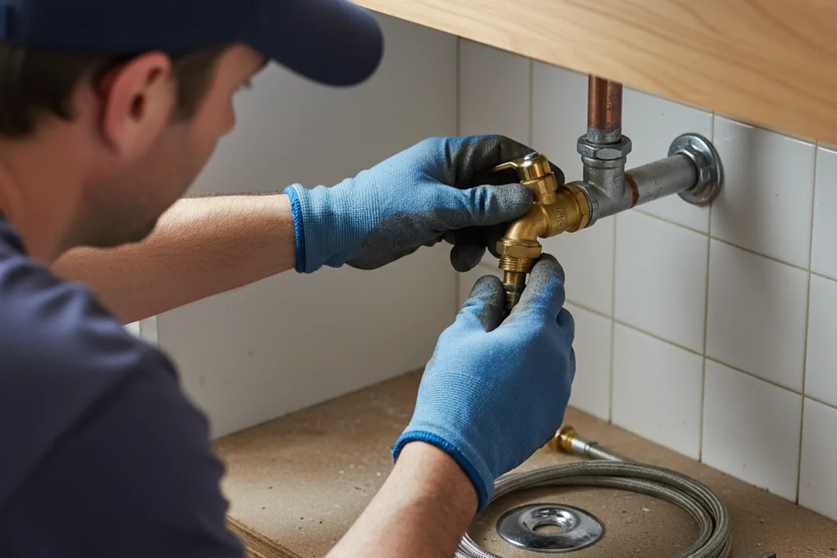 Shutoff valve and fitting work during Faucet and Fixture Repair in Lynchburg